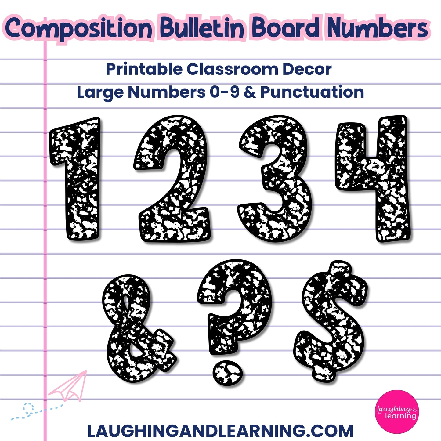 Composition-Theme Bulletin Board Numbers 0-9 & Punctuation