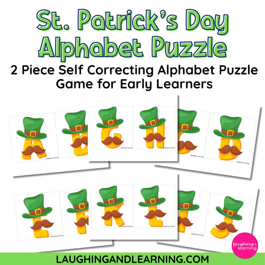St. Patrick's Day alphabet puzzle game for early learners 