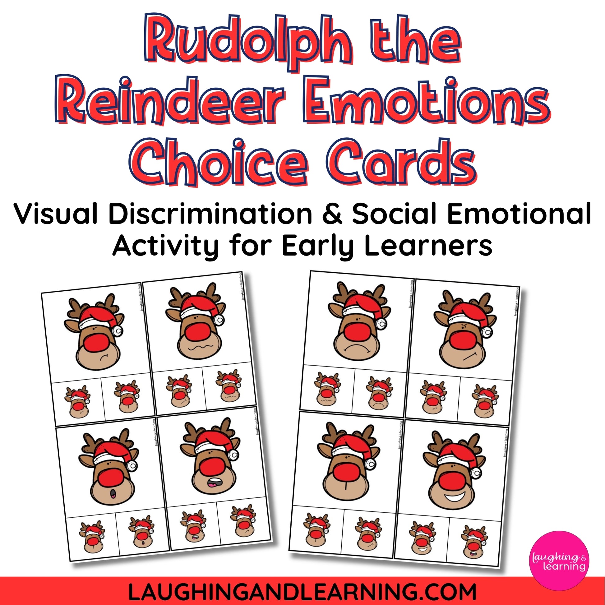 reindeer theme emotion choice cards