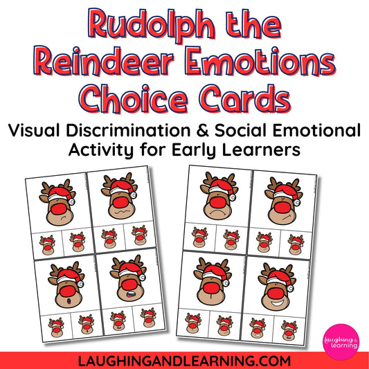 reindeer theme emotion choice cards
