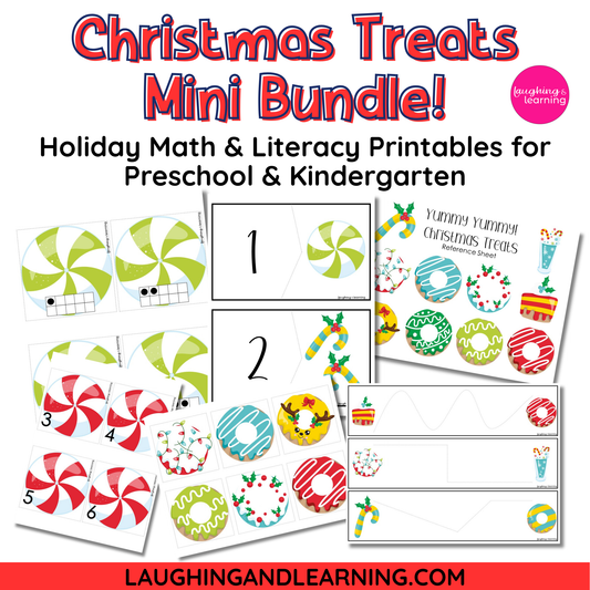 Christmas Treats Mini Bundle! Holiday Math & Literacy Printables for Preschool and Kindergarten