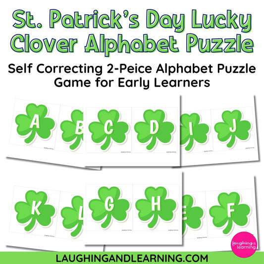 St. Patrick's Day Alphabet Puzzle for preschoolers