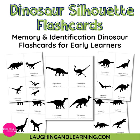 dinosaur flashcards for early learners
