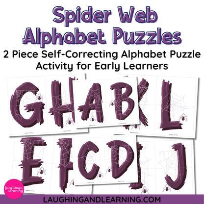 spider theme letter activity for halloween