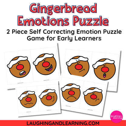 Gingerbread Emotions Puzzle for early learners