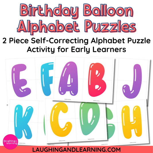 birthday theme letter activity for preschoolers