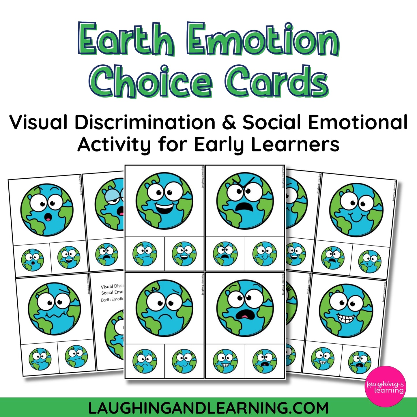 Earth Emotion Choice Cards for visual discrimination and social emotional activity 
