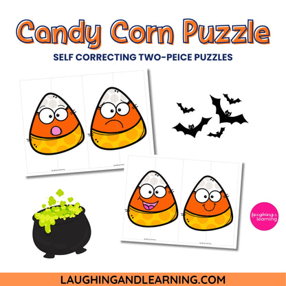 halloween themed candy corn puzzle