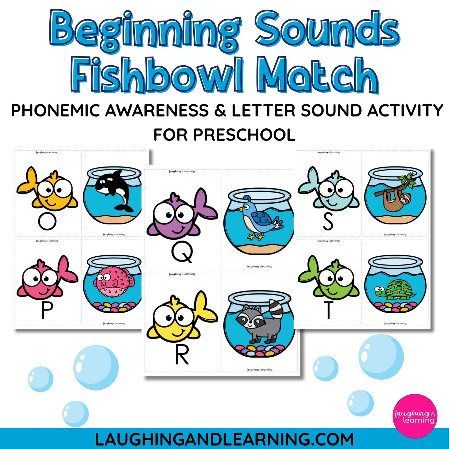 Beginning Sounds Fishbowl Match Cards | Phonemic Awareness & Letter Sound Activity for Preschool