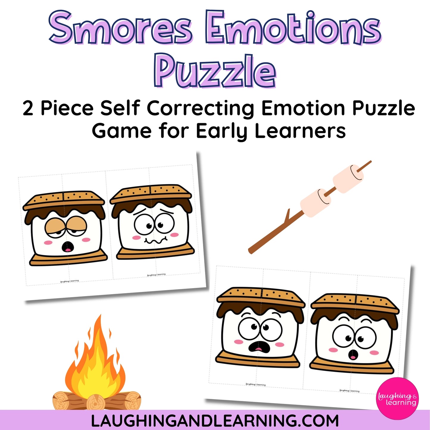 camping theme puzzle activity