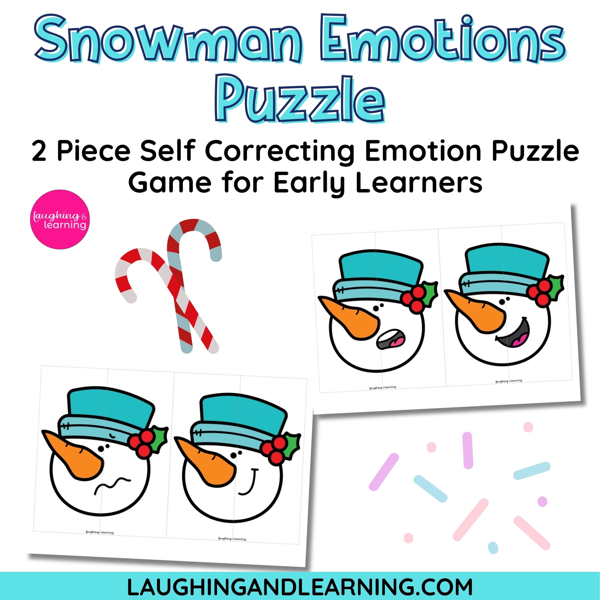 snowman emotions puzzle game