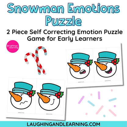 snowman emotions puzzle game