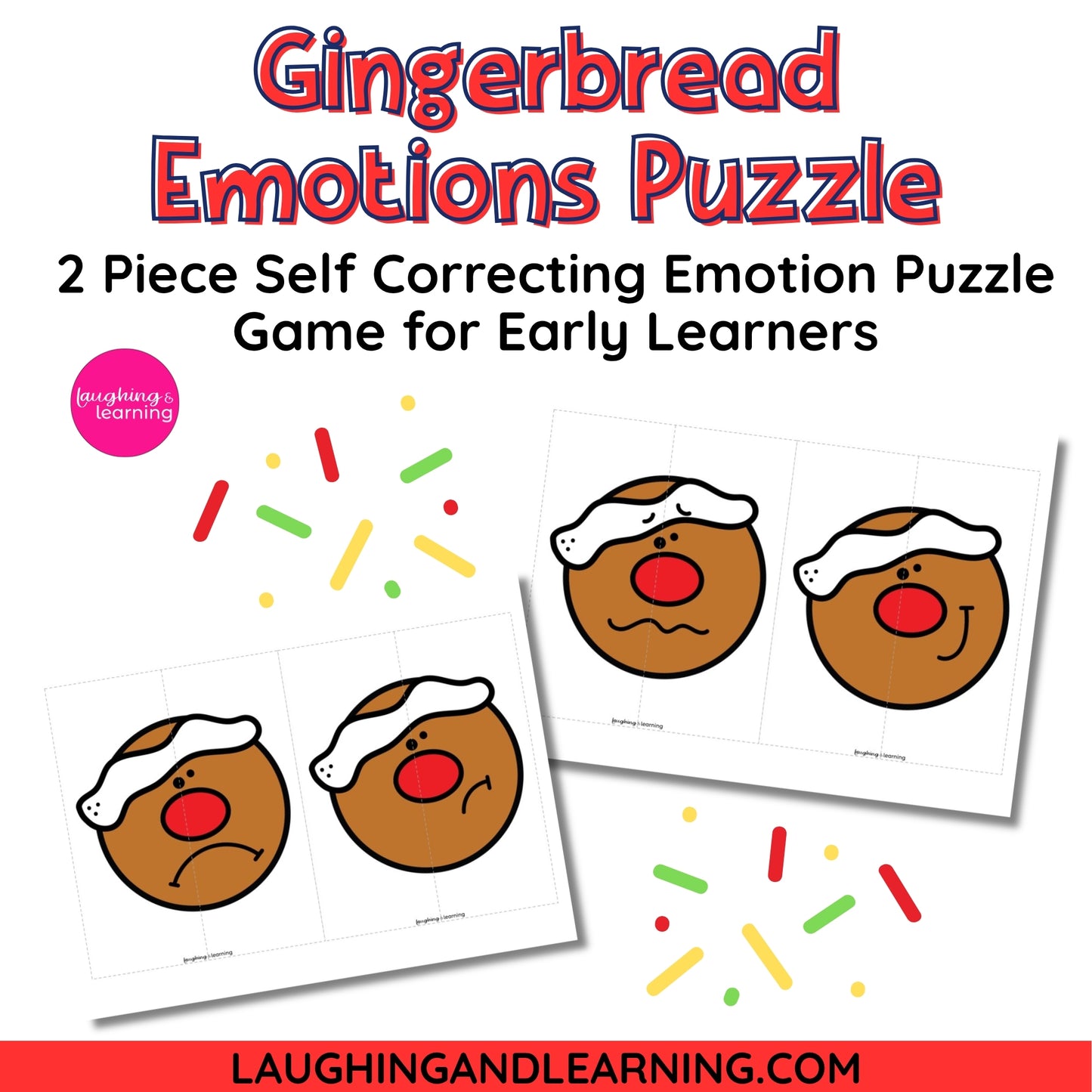 christmas theme emotions puzzle activity