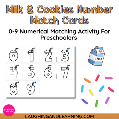 food theme number matching activity