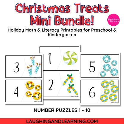 Christmas Treats Mini Bundle! Holiday Math & Literacy Printables for Preschool and Kindergarten