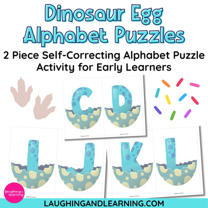 Dinosaur letter activity for preschoolers