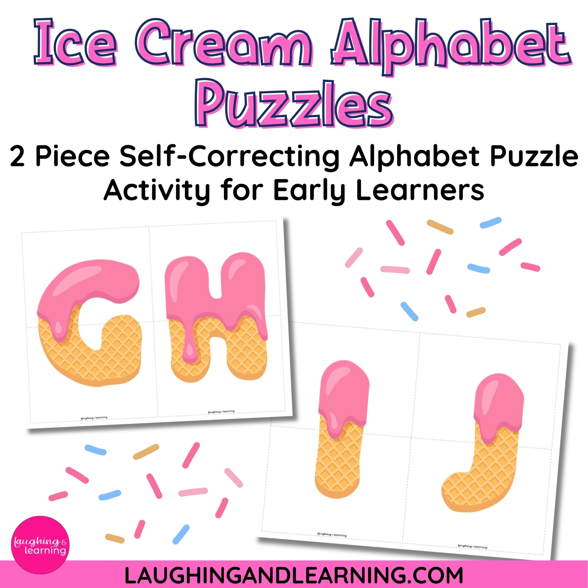 ice cream treat alphabet puzzle 