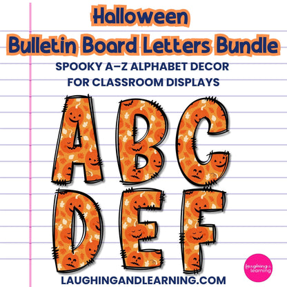 Halloween Bulletin Board Letters Bundle | Spooky A–Z Alphabet Decor for Classroom Displays
