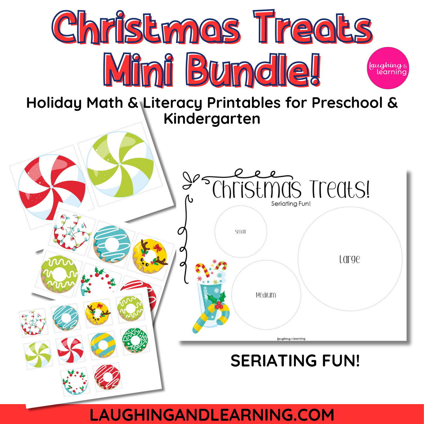 Christmas Treats Mini Bundle! Holiday Math & Literacy Printables for Preschool and Kindergarten