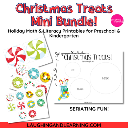 Christmas Treats Mini Bundle! Holiday Math & Literacy Printables for Preschool and Kindergarten