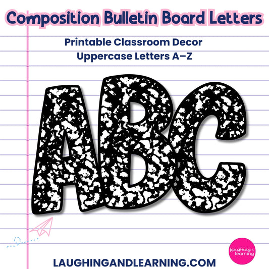 composition book bulletin board letters