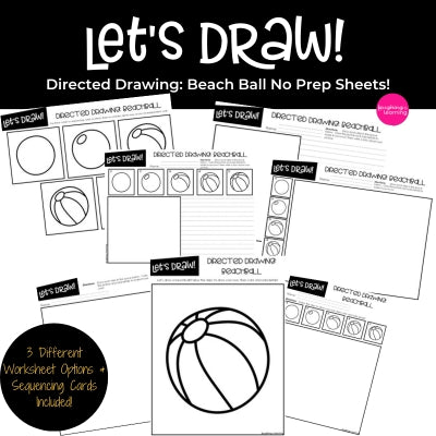 directed drawing activity beach ball theme